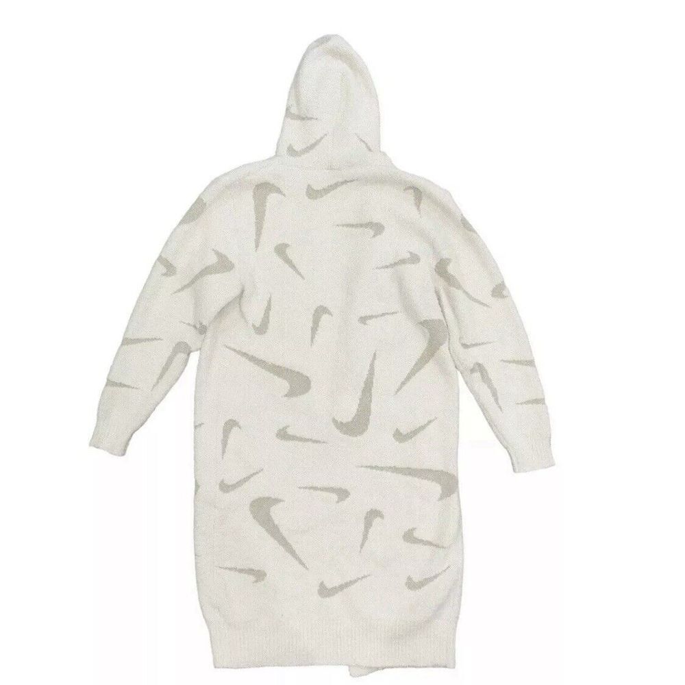 Nike Phoenix Cozy Bouclé Long Knit Cardigan Cream FD4282 105 Women's LARGE - Picture 2 of 8